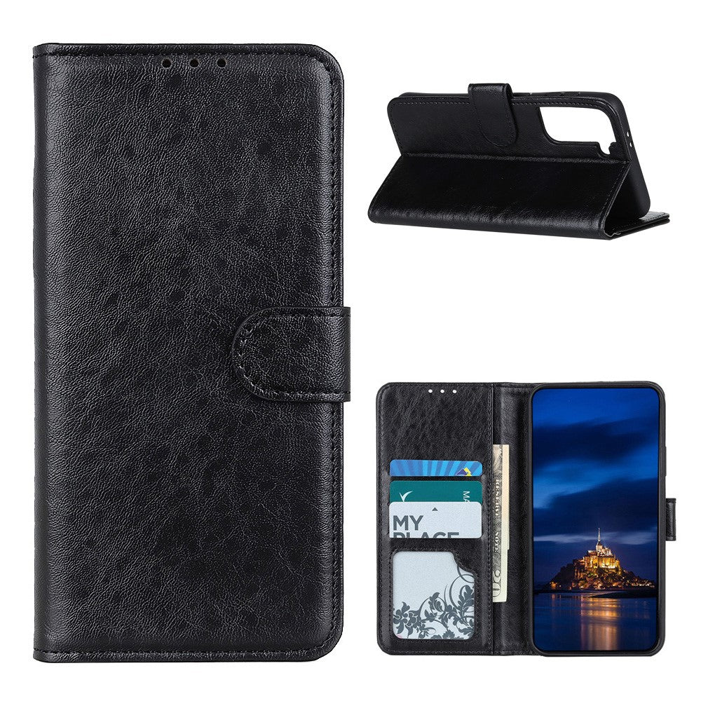 Crazy Horse Wallet Stand Leather Folio Cover for Samsung Galaxy S21 Plus