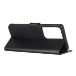 Litchi Texture Wallet Stand Läderskyddsskal till Samsung Galaxy S21 Ultra 5G