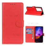 Litchi Texture Wallet Stand Läderskyddsskal till Samsung Galaxy S21 Ultra 5G