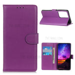 Litchi Texture Wallet Stand Läderskyddsskal till Samsung Galaxy S21 Ultra 5G
