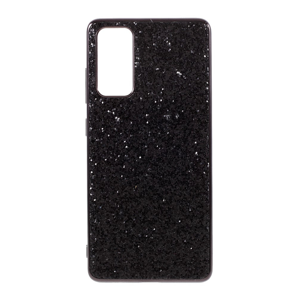 For Samsung Galaxy S20 FE 4G/5G/S20 Lite/S20 FE 2022 Glittering Sequins Design Plated TPU Frame + PC Hybrid Shell Case
