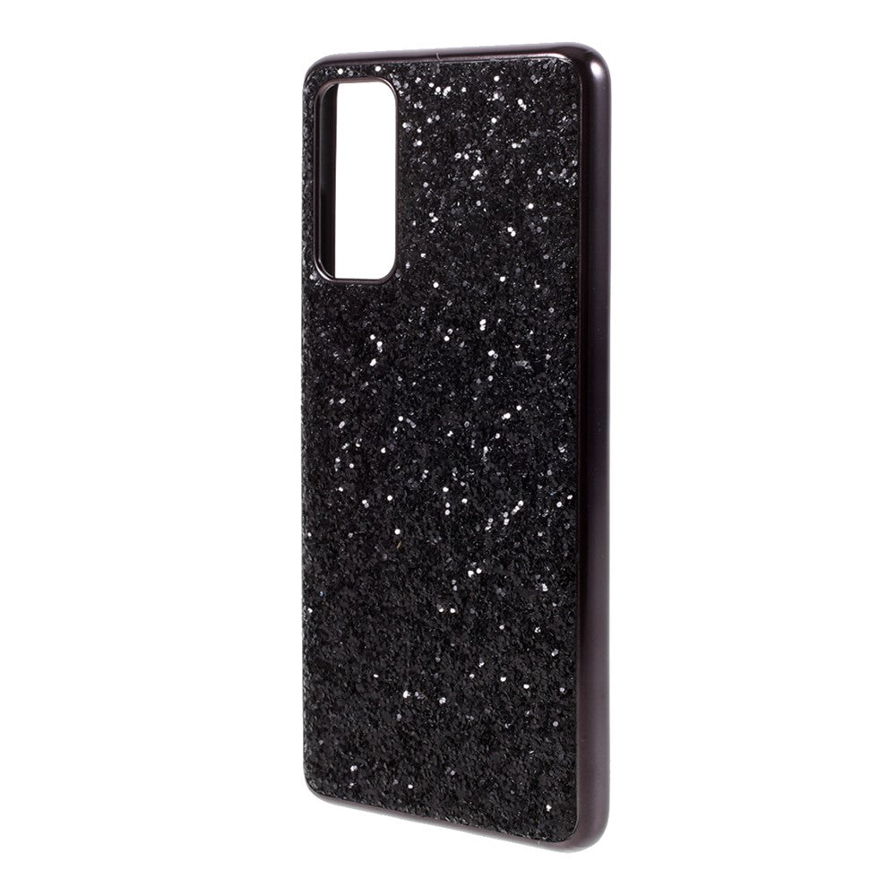For Samsung Galaxy S20 FE 4G/5G/S20 Lite/S20 FE 2022 Glittering Sequins Design Plated TPU Frame + PC Hybrid Shell Case