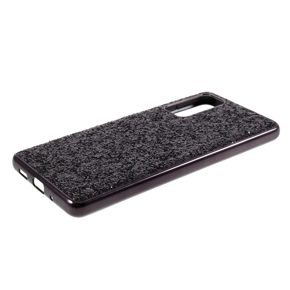 For Samsung Galaxy S20 FE 4G/5G/S20 Lite/S20 FE 2022 Glittering Sequins Design Plated TPU Frame + PC Hybrid Shell Case