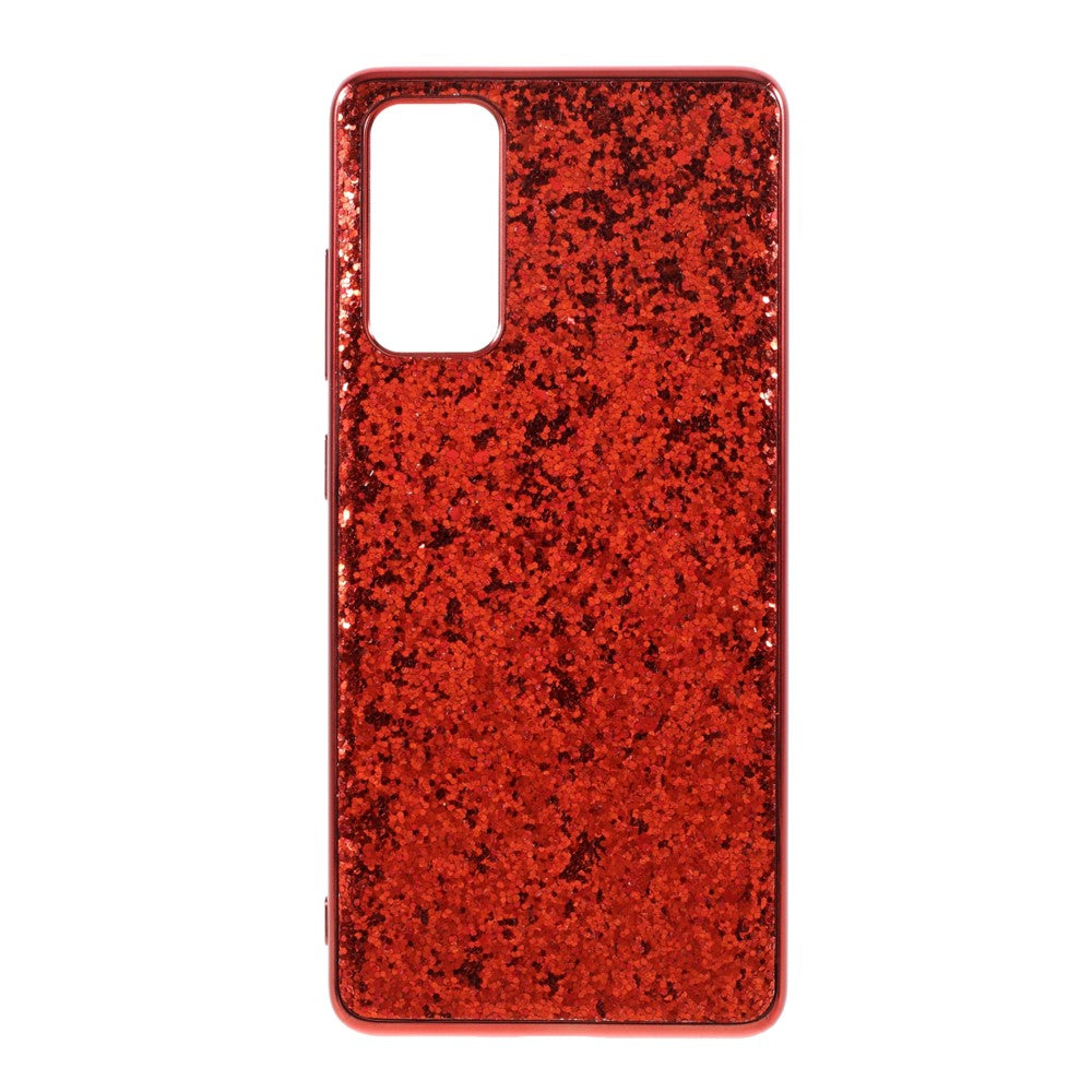 For Samsung Galaxy S20 FE 4G/5G/S20 Lite/S20 FE 2022 Glittering Sequins Design Plated TPU Frame + PC Hybrid Shell Case