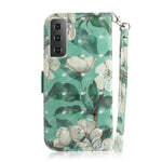 Light Spot Decor Pattern Printing Wallet Stand Leather Phone Casing with Strap for Samsung Galaxy S21 5G/S21 4G