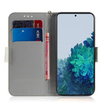 Light Spot Decor Pattern Printing Wallet Stand Leather Phone Casing with Strap for Samsung Galaxy S21 5G/S21 4G