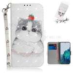 Light Spot Decor Pattern Printing Wallet Stand Leather Phone Casing with Strap for Samsung Galaxy S21 5G/S21 4G