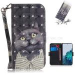 Light Spot Decor Pattern Printing Wallet Stand Leather Phone Casing with Strap for Samsung Galaxy S21 5G/S21 4G