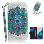 Light Spot Decor Pattern Printing Wallet Stand Leather Phone Casing with Strap for Samsung Galaxy S21 5G/S21 4G
