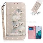Light Spot Decor Pattern Printing Wallet Stand Leather Phone Casing with Strap for Samsung Galaxy S21 5G/S21 4G