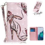 Light Spot Decor Pattern Printing Wallet Stand Leather Phone Casing with Strap for Samsung Galaxy S21 5G/S21 4G