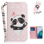 Light Spot Decor Pattern Printing Wallet Stand Leather Phone Casing with Strap for Samsung Galaxy S21 5G/S21 4G
