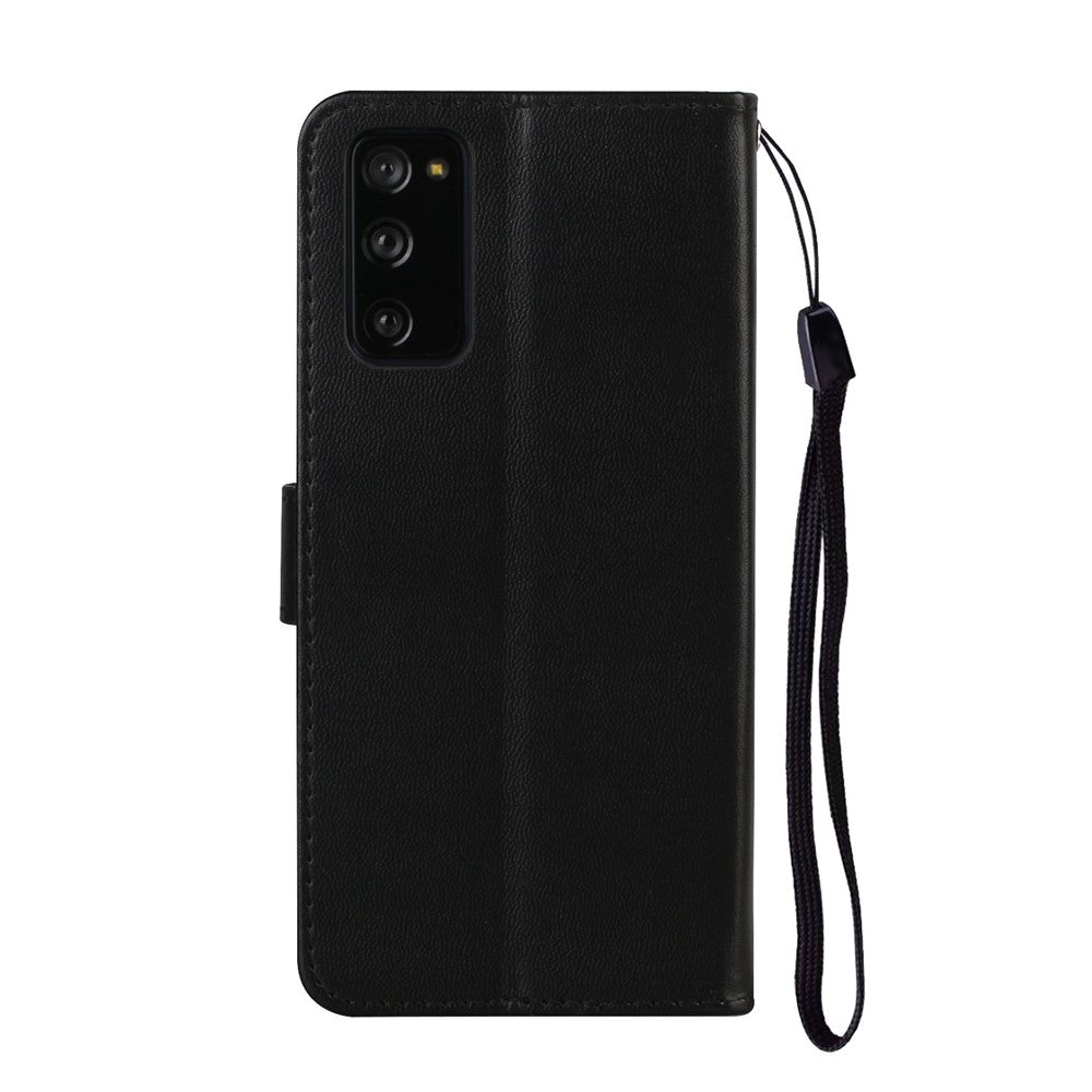 For Samsung Galaxy S20 FE 4G/5G/S20 Lite/S20 FE 2022 Solid Color Style with Card Slots Leather Shell