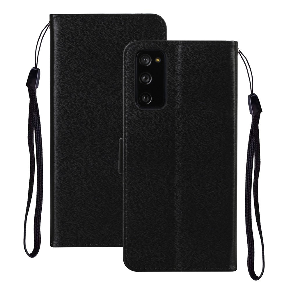 For Samsung Galaxy S20 FE 4G/5G/S20 Lite/S20 FE 2022 Solid Color Style with Card Slots Leather Shell