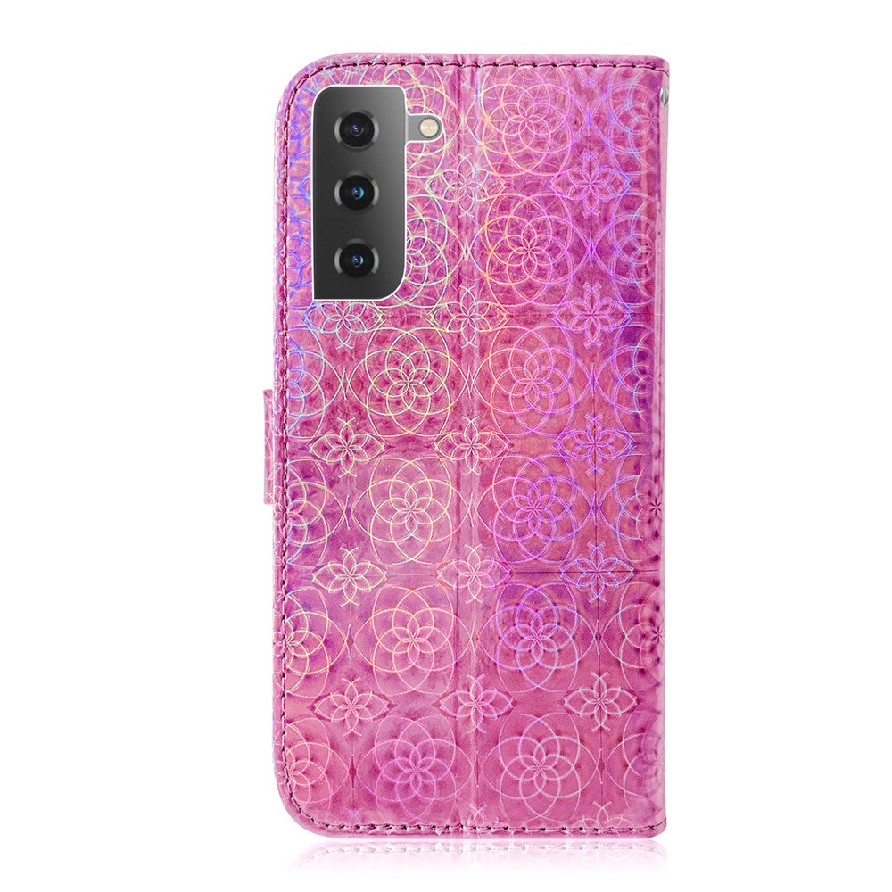 Flower Pattern Leather Stand Wallet Case for Samsung Galaxy S21 5G/S21 4G