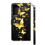 Light Spot Decor Pattern Printing Wallet Stand Leather Phone Casing with Strap for Samsung Galaxy S21+ 5G
