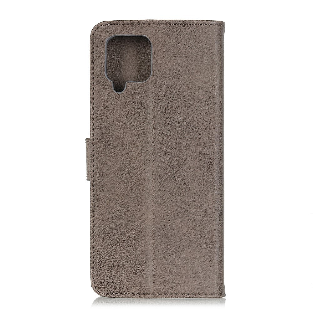 KHAZNEH Retro Style Läderskyddsfodral till Samsung Galaxy A12 med Magnetlås
