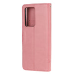 Butterfly Flowers Imprinting Leather Cover with Wallet and Case for Samsung Galaxy S21 Ultra 5G