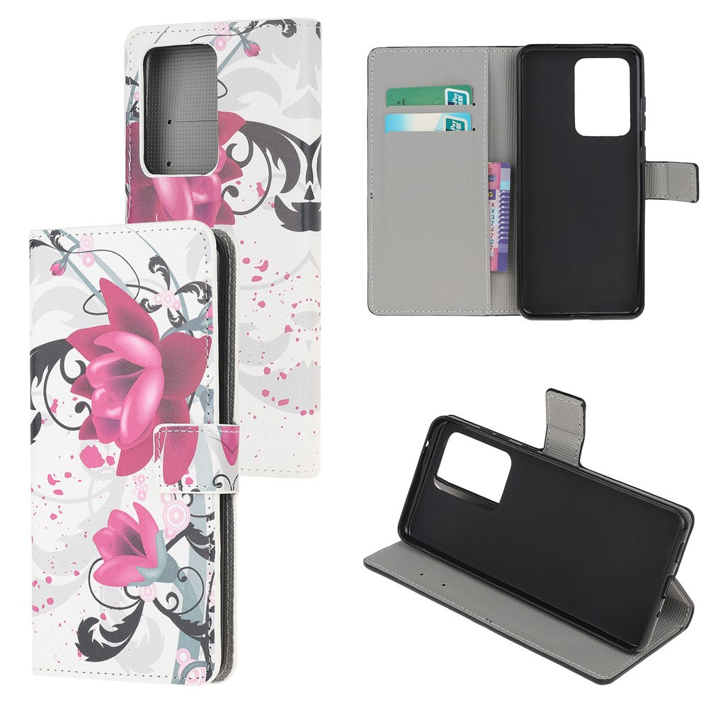 Wallet Stand Leather Pattern Printing Protective Case for Samsung Galaxy S30 Ultra/S21 Ultra