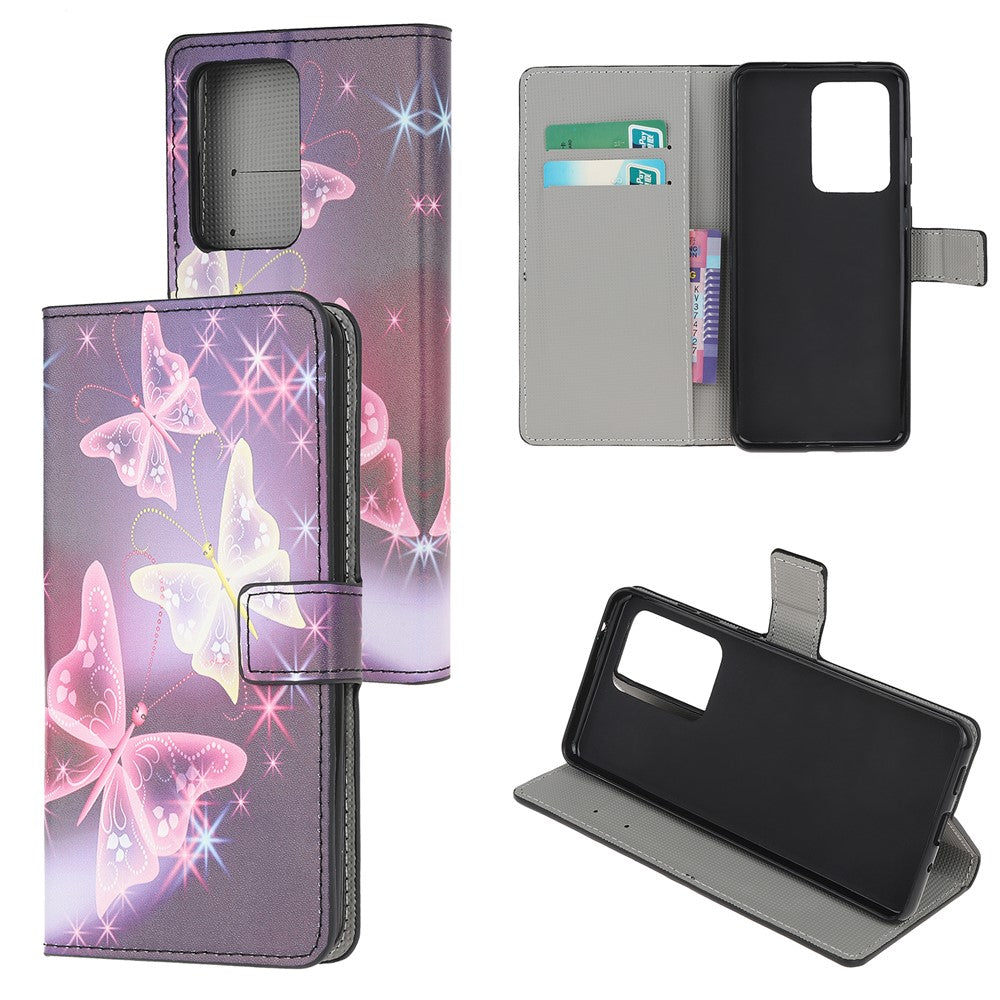 Wallet Stand Leather Pattern Printing Protective Case for Samsung Galaxy S30 Ultra/S21 Ultra