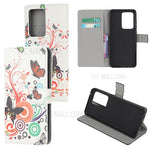 Wallet Stand Leather Pattern Printing Protective Case for Samsung Galaxy S30 Ultra/S21 Ultra