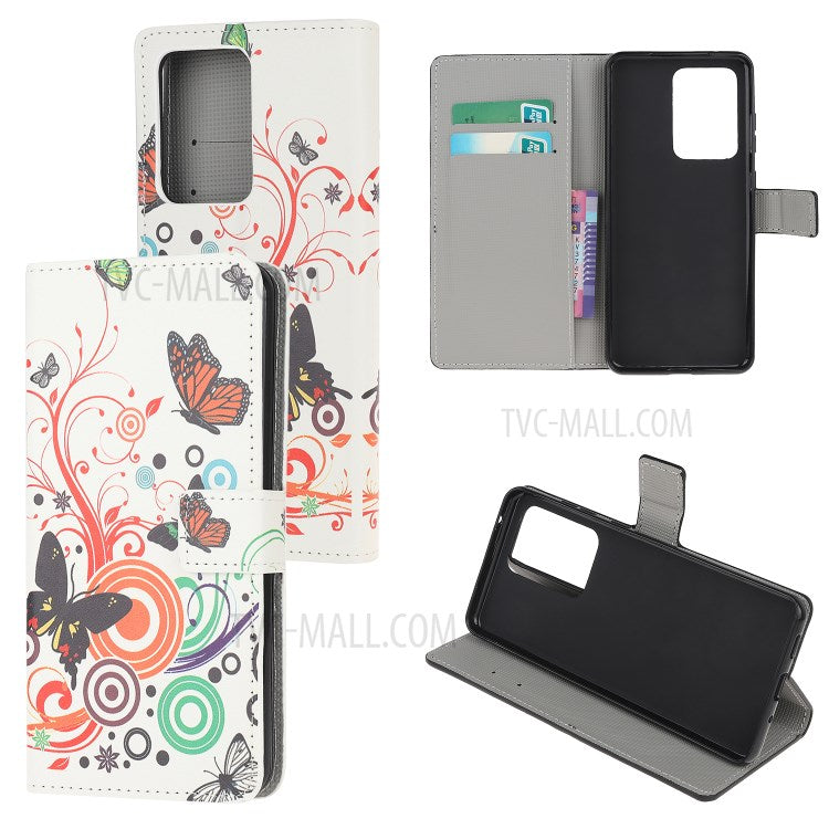 Wallet Stand Leather Pattern Printing Protective Case for Samsung Galaxy S30 Ultra/S21 Ultra