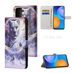 Pattern Printing for Samsung Galaxy S21 5G/S21 4G Cross Texture Leather Wallet Case