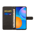 Mønsterudskrivning til Samsung Galaxy S21 5G/S21 4G pung-etui i læder med krydsstruktur