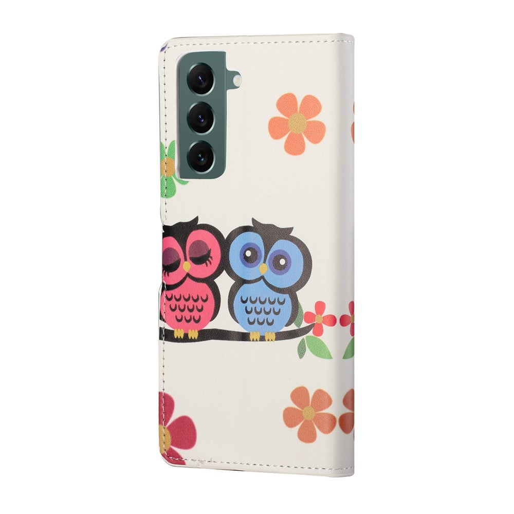 Wallet Stand Leather Pattern Printing Protective Case for Samsung Galaxy S21 5G/S21 4G Cell Phone Accessory