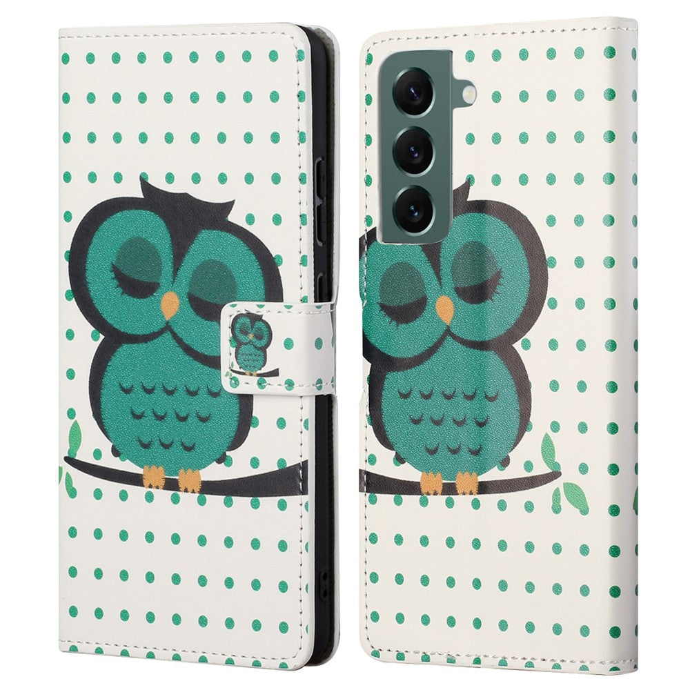 Wallet Stand Leather Pattern Printing Protective Case for Samsung Galaxy S21 5G/S21 4G Cell Phone Accessory