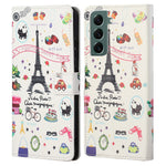 Wallet Stand Leather Pattern Printing Protective Case for Samsung Galaxy S21 5G/S21 4G Cell Phone Accessory