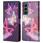 Wallet Stand Leather Pattern Printing Protective Case for Samsung Galaxy S21 5G/S21 4G Cell Phone Accessory