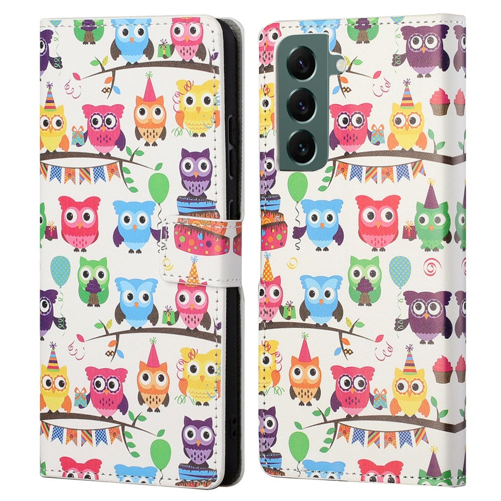 Wallet Stand Leather Pattern Printing Protective Case for Samsung Galaxy S21 5G/S21 4G Cell Phone Accessory