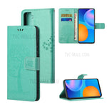 Imprint Tree Owl Wallet Leather Cover for Samsung Galaxy S21 5G/S21 4G Stand Case