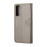 Imprint Tree Owl Wallet Leather Cover for Samsung Galaxy S21 5G/S21 4G Stand Case