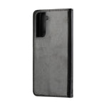Läderskal med avtryck av fjärilsblommor till Samsung Galaxy S21 5G/S21 4G plånboksfodral