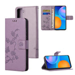Imprint Butterfly Flowers Leather Shell for Samsung Galaxy S21 5G/S21 4G Wallet Phone Case