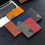 Auto-Absorbed Geometric Pattern Leather Case with Card Slots for Samsung Galaxy S21 4G / 5G
