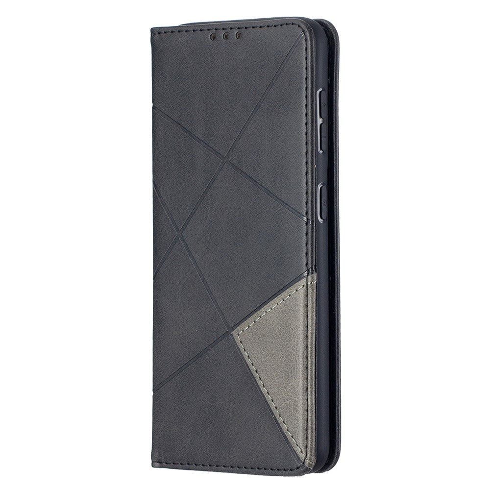 Auto-Absorbed Geometric Pattern Leather Case with Card Slots for Samsung Galaxy S21 4G / 5G
