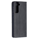 Auto-Absorbed Geometric Pattern Leather Case with Card Slots for Samsung Galaxy S21 4G / 5G