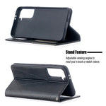 Auto-Absorbed Geometric Pattern Leather Case with Card Slots for Samsung Galaxy S21 4G / 5G