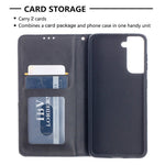 Auto-Absorbed Geometric Pattern Leather Case with Card Slots for Samsung Galaxy S21 4G / 5G