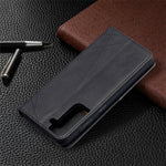 Auto-Absorbed Geometric Pattern Leather Case with Card Slots for Samsung Galaxy S21 4G / 5G