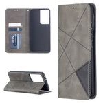 Geometric Pattern Stand Leather Case with Card Slots for Samsung Galaxy S21 Ultra 5G