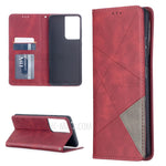 Geometric Pattern Stand Leather Case with Card Slots for Samsung Galaxy S21 Ultra 5G