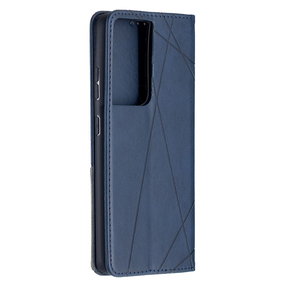 Geometric Pattern Stand Leather Case with Card Slots for Samsung Galaxy S21 Ultra 5G