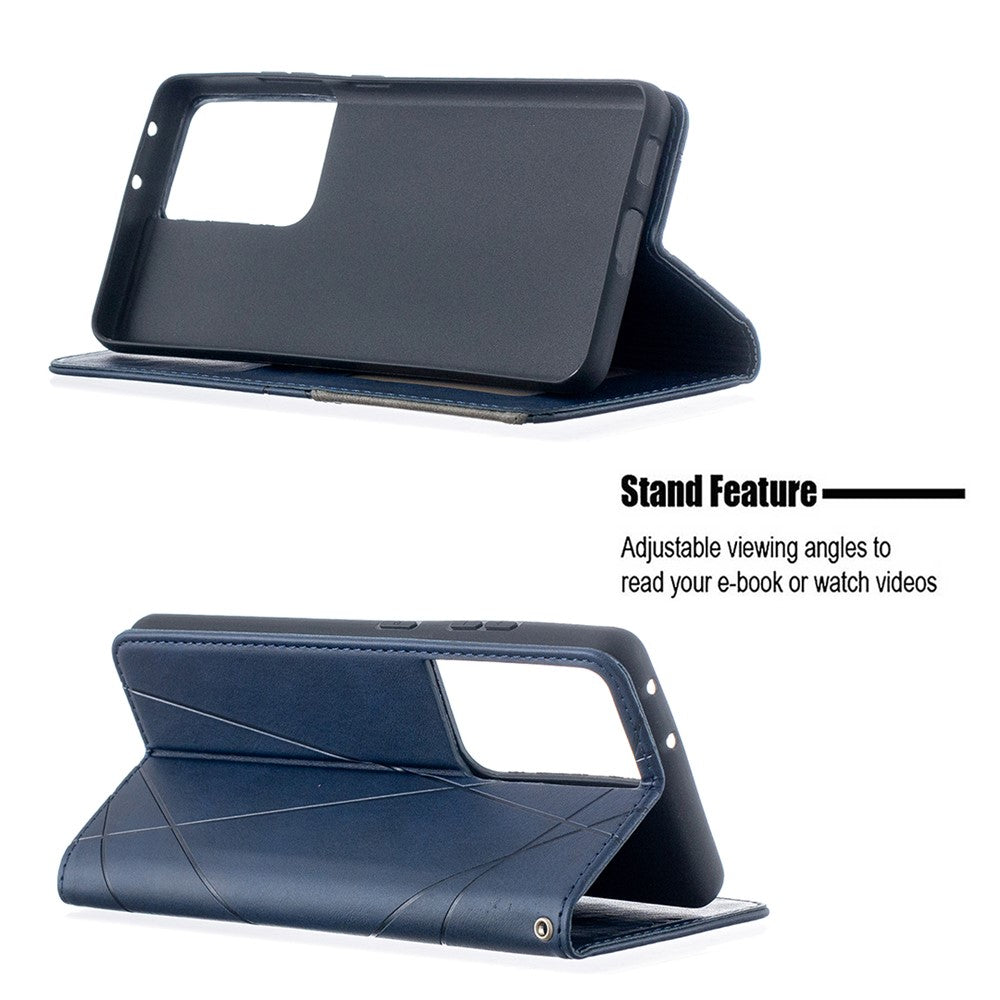 Geometric Pattern Stand Leather Case with Card Slots for Samsung Galaxy S21 Ultra 5G