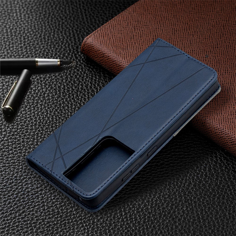 Geometric Pattern Stand Leather Case with Card Slots for Samsung Galaxy S21 Ultra 5G
