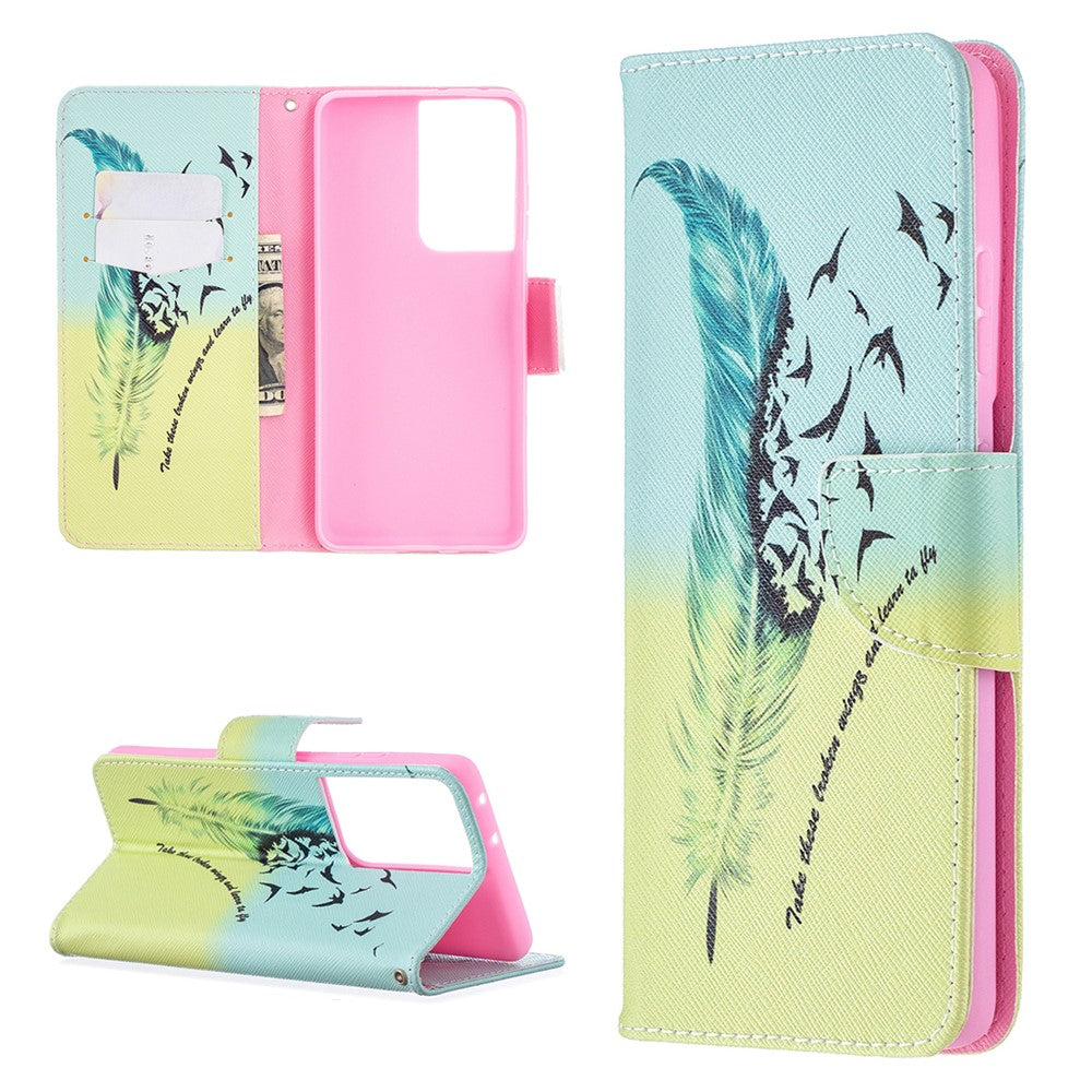 Hot Style Pattern Printing Stand Case Cover for Samsung Galaxy S21 Ultra 5G