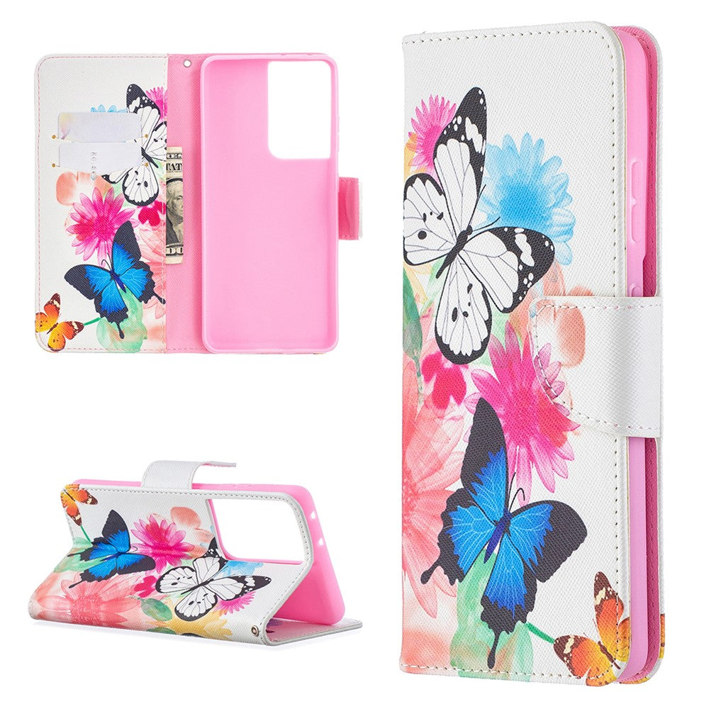 Hot Style Pattern Printing Stand Case Cover for Samsung Galaxy S21 Ultra 5G